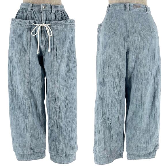 80s Esprit Sport wide leg crop pants 1980s vintage - Picture 1 of 14